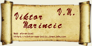 Viktor Marinčić vizit kartica